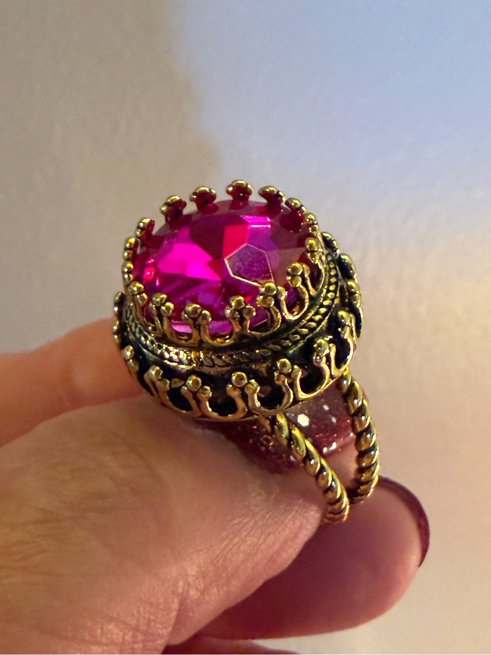 New Feed Me Gems Pink Queen Ring - Size 7